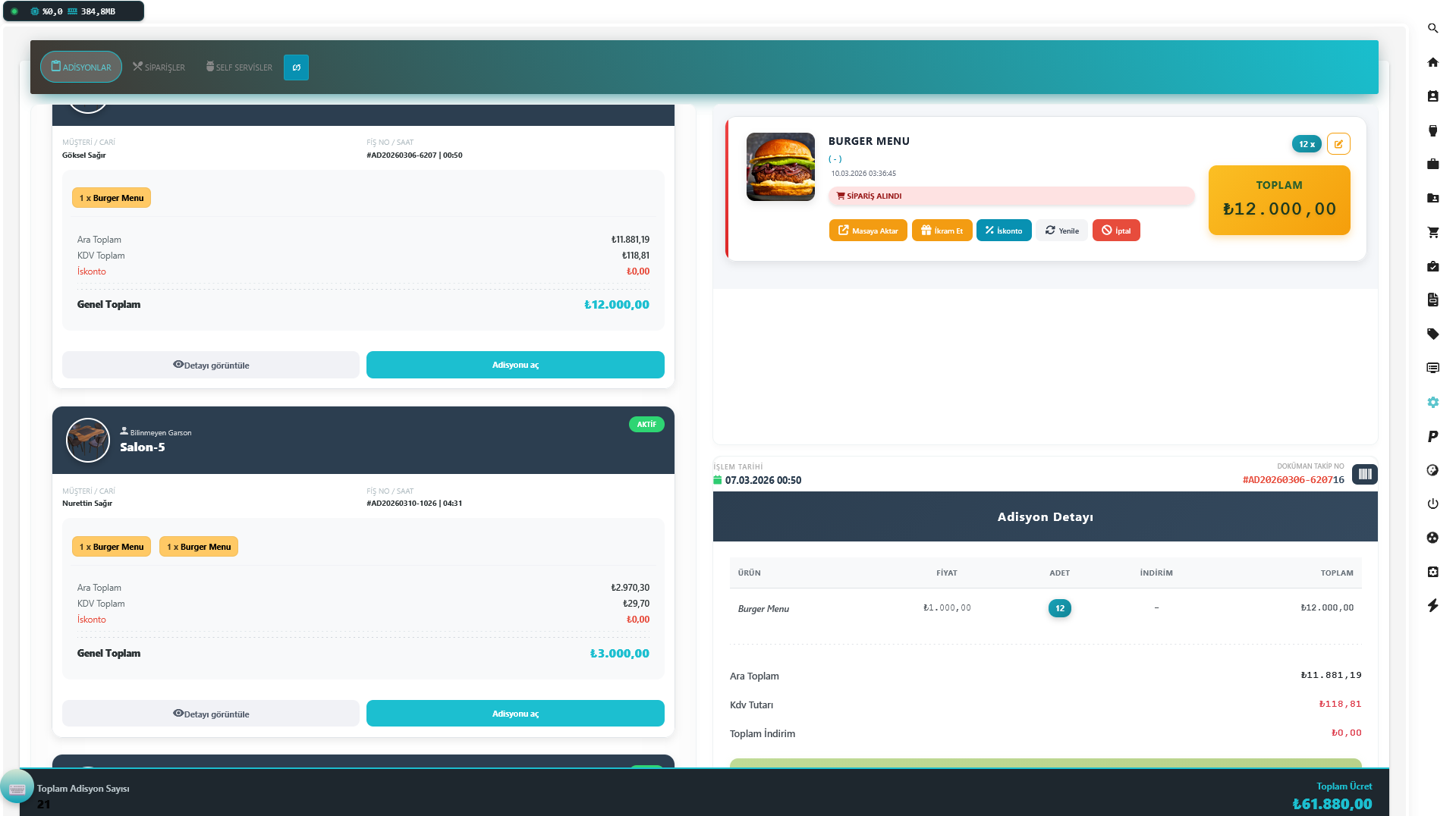 CrhCloud Sipariş Takip Ekranı